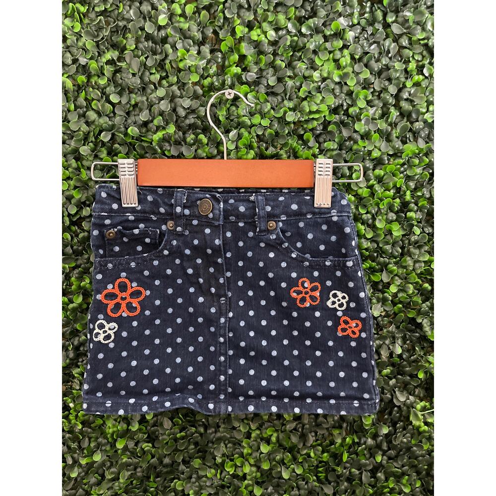 Crewcuts, Floral Jean Skirt, Size 4